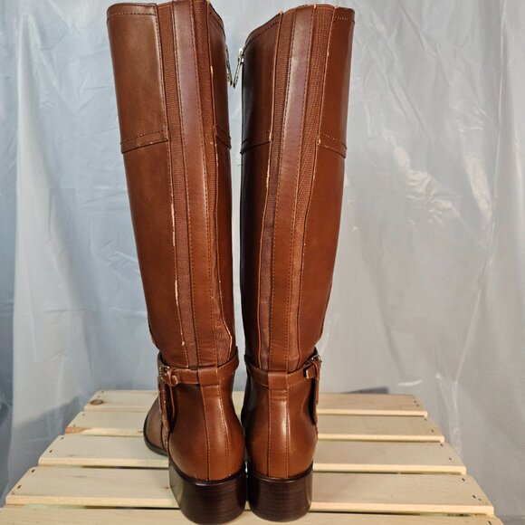 Tommy Hilfiger Riding Boots – Brown Leather Tall Equestrian Boots 6.5 - Picture 5 of 12